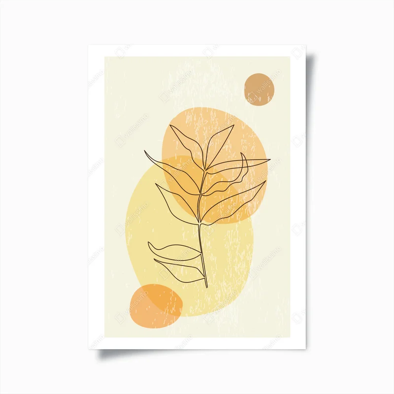 Poster abstrakte botanische linienzeichnung in pastelltönen • Poster bei Wallnifity® Poster abstrakte botanische linienzeichnung in pastelltönen • Poster bei Wallnifity®