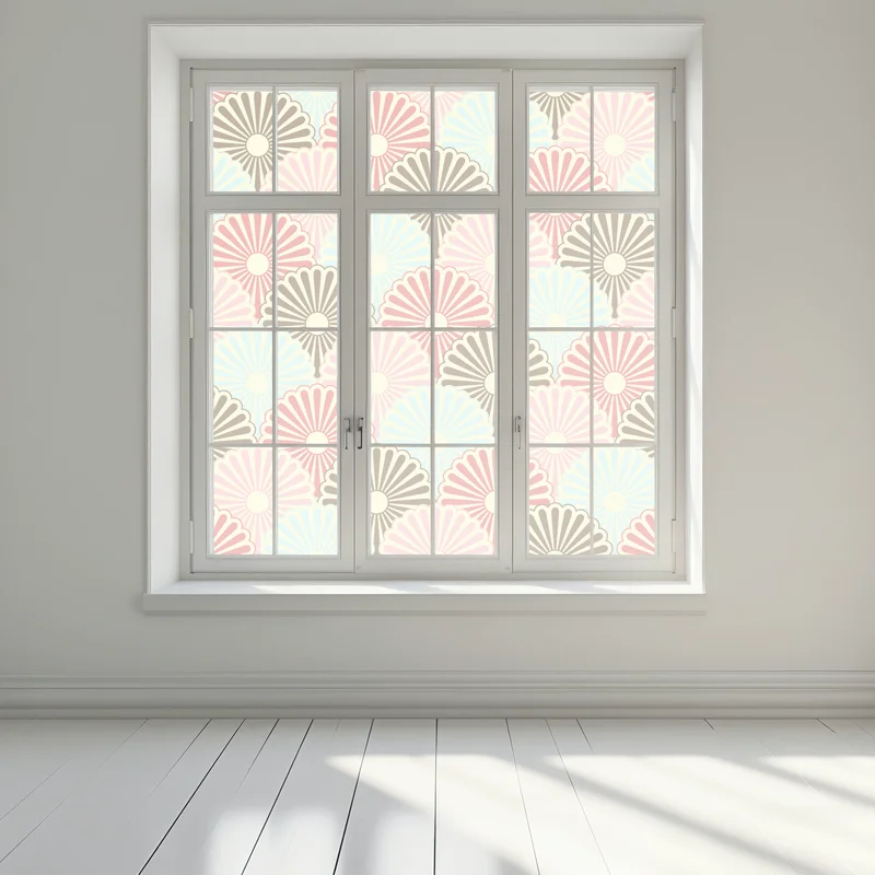 Fensteraufkleber pastelliges muschelmuster