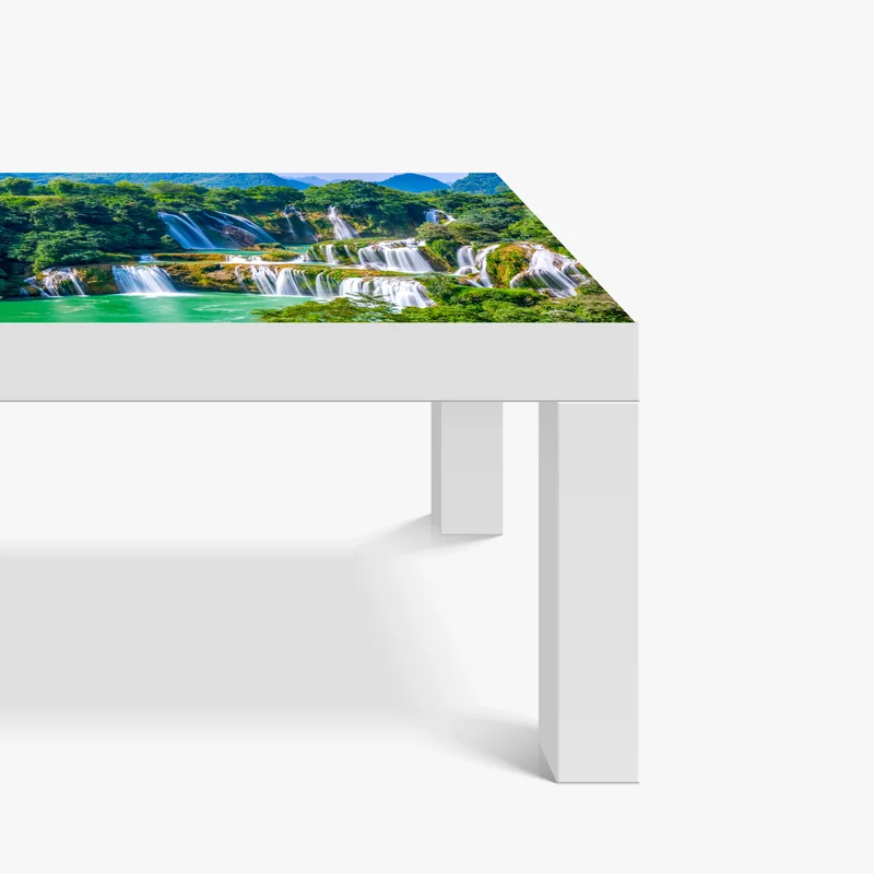 Tischaufkleber und Schreibtischaufkleber smaragdgrüne kaskaden