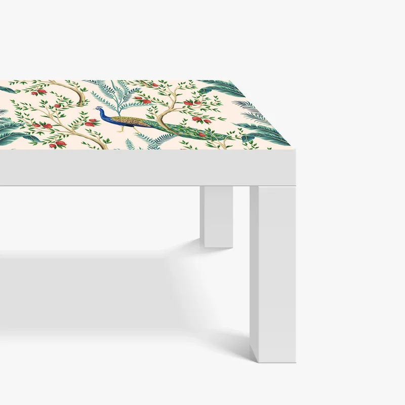 Tischaufkleber und Schreibtischaufkleber pfau zwischen granatästen