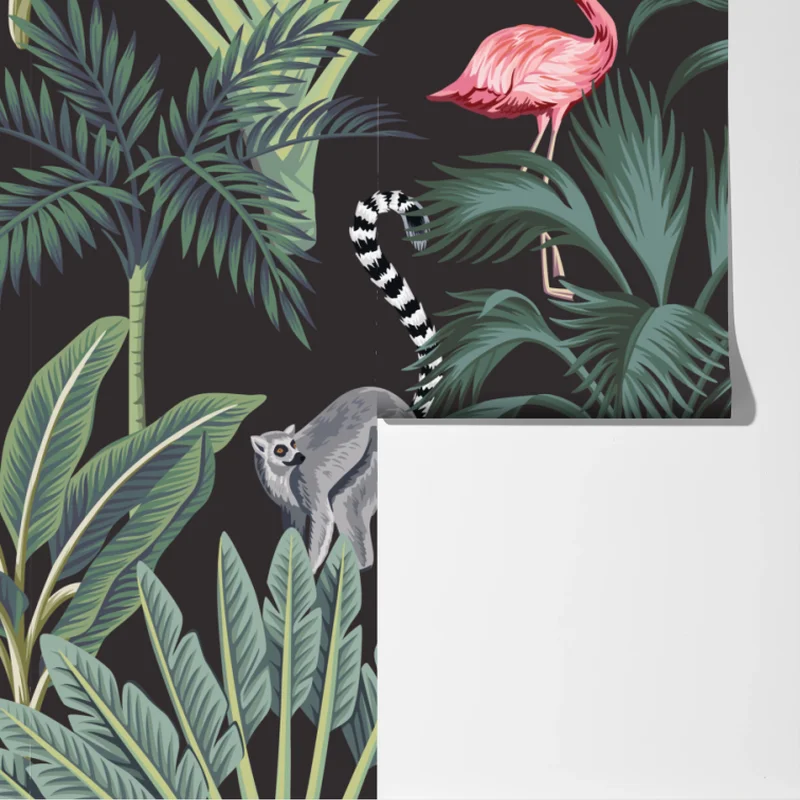 Fototapete tropischer dschungel mit wildtieren Fototapete tropischer dschungel mit wildtieren