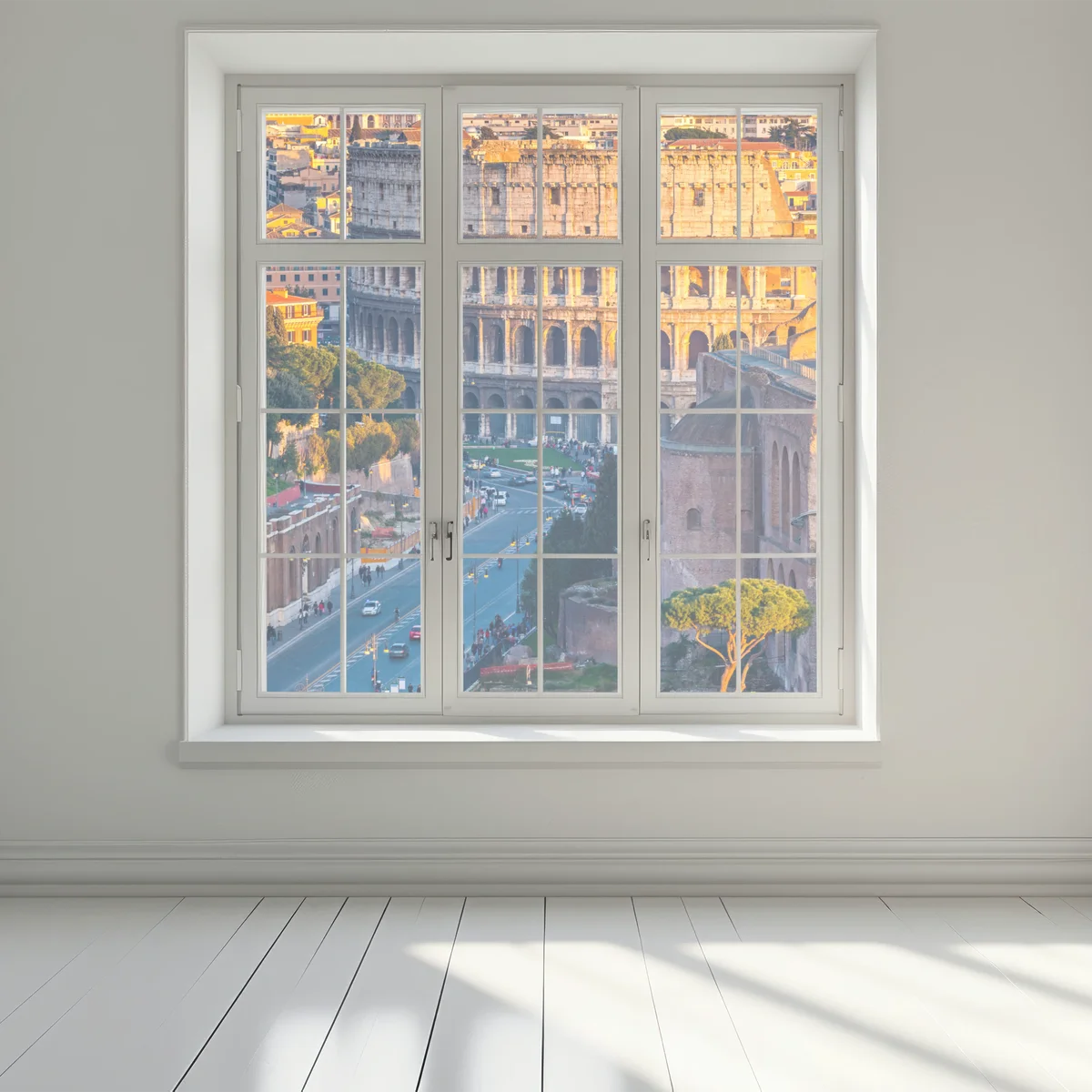 Fensteraufkleber goldenes kolosseum bei sonnenuntergang, Rom Fensteraufkleber goldenes kolosseum bei sonnenuntergang, Rom