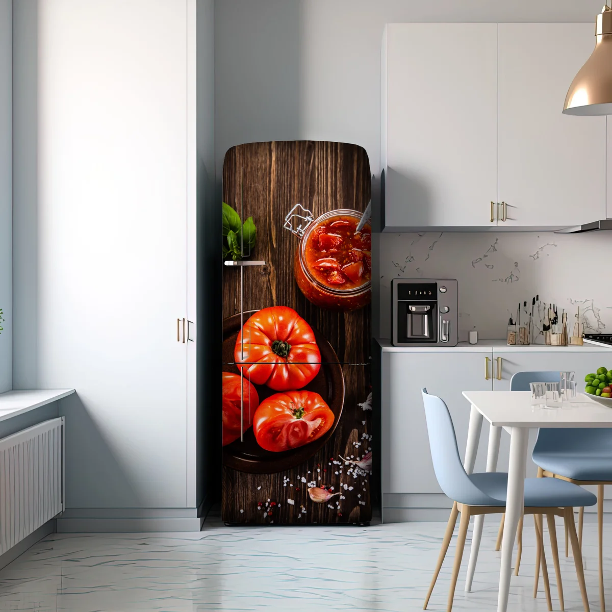Kühlschrankaufkleber frische tomaten und hausgemachte tomatensauce Kühlschrankaufkleber frische tomaten und hausgemachte tomatensauce
