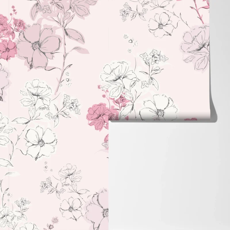 Fototapete zartes rosa blumenmuster Fototapete zartes rosa blumenmuster