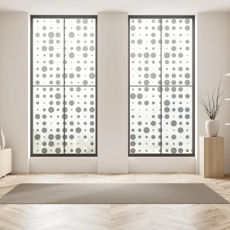 Fensteraufkleber minimalistisches punktmuster