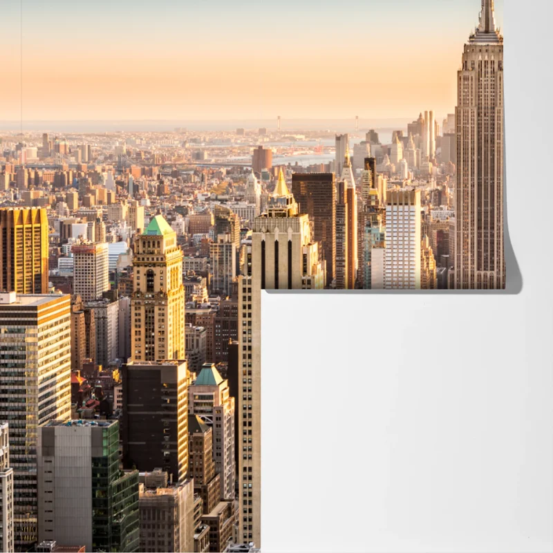 Fototapete New York skyline bei goldenem licht Fototapete New York skyline bei goldenem licht