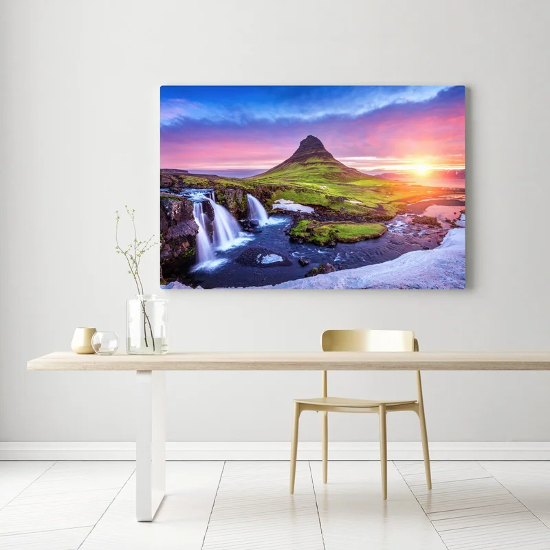 Leinwandbild Kirkjufell bei sonnenaufgang Leinwandbild Kirkjufell bei sonnenaufgang