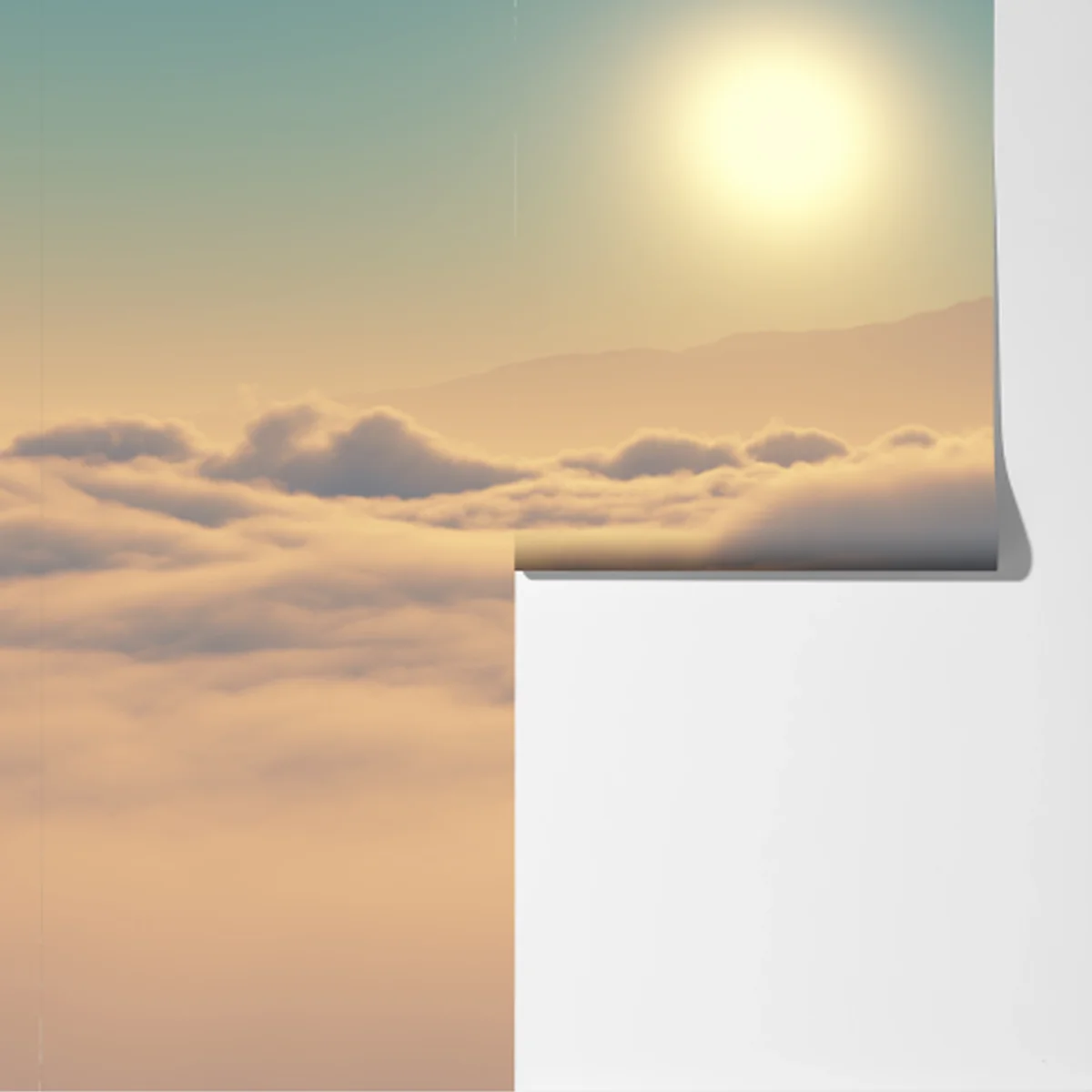 Fototapeta samolot nad chmurami o wschodzie słońca Fototapeta samolot nad chmurami o wschodzie słońca