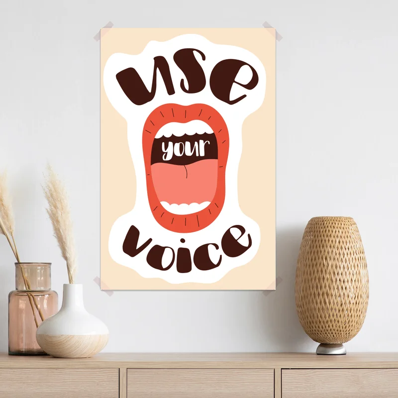 Poster nutze deine stimme grafik • Poster bei Wallnifity® Poster nutze deine stimme grafik • Poster bei Wallnifity®