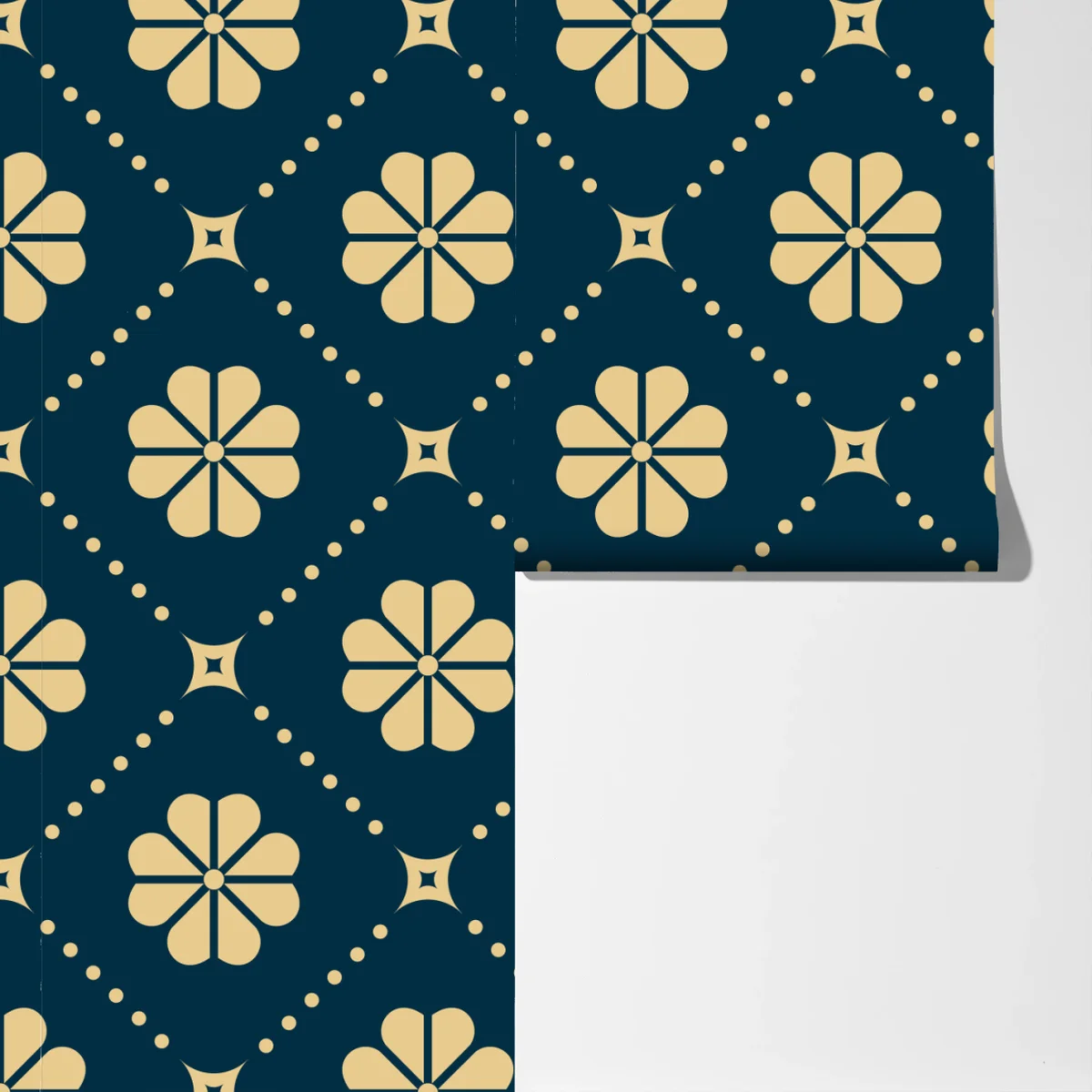 Fototapete türkis beiges blumen geometrisches muster Fototapete türkis beiges blumen geometrisches muster