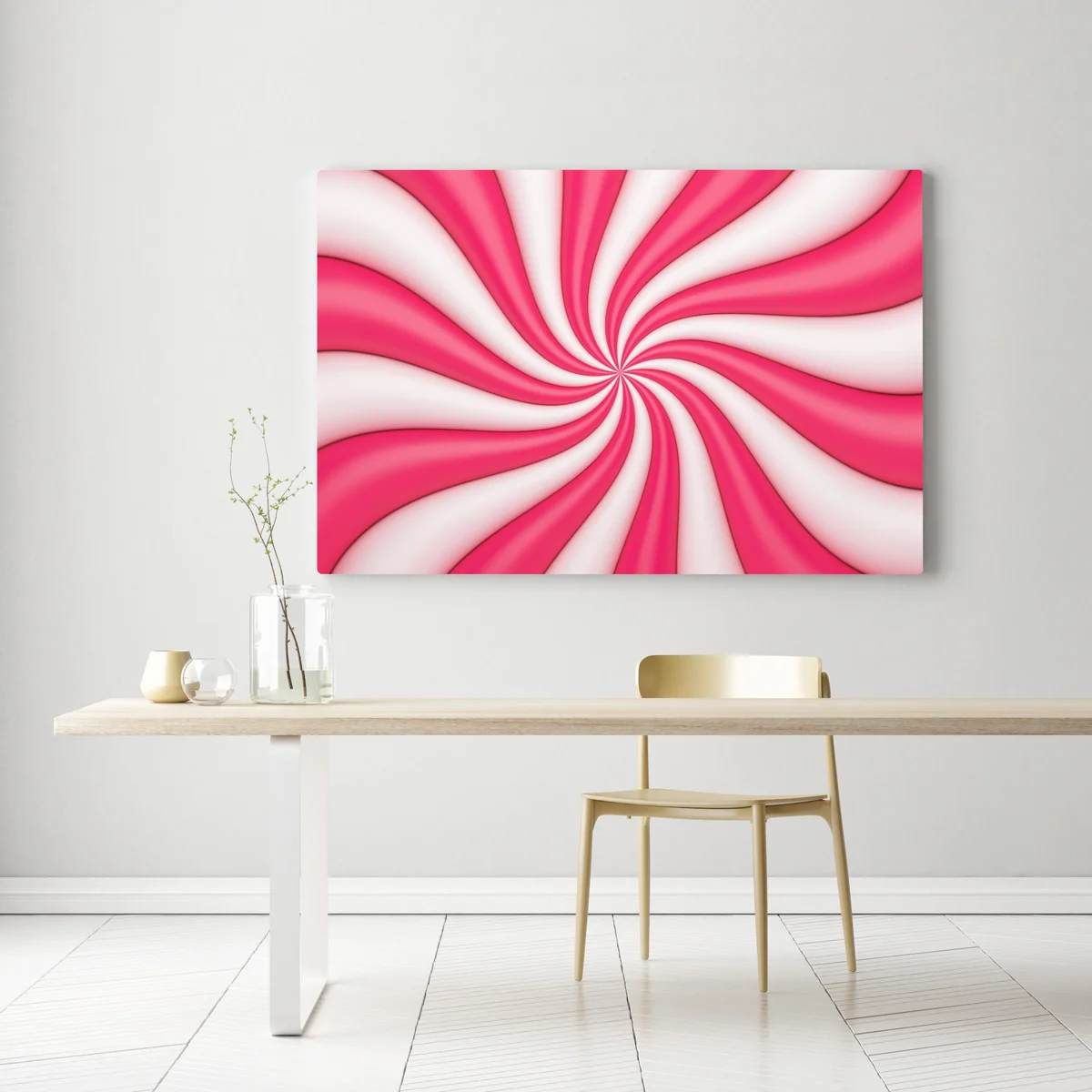 Leinwandbild rosa bonbonspirale Leinwandbild rosa bonbonspirale