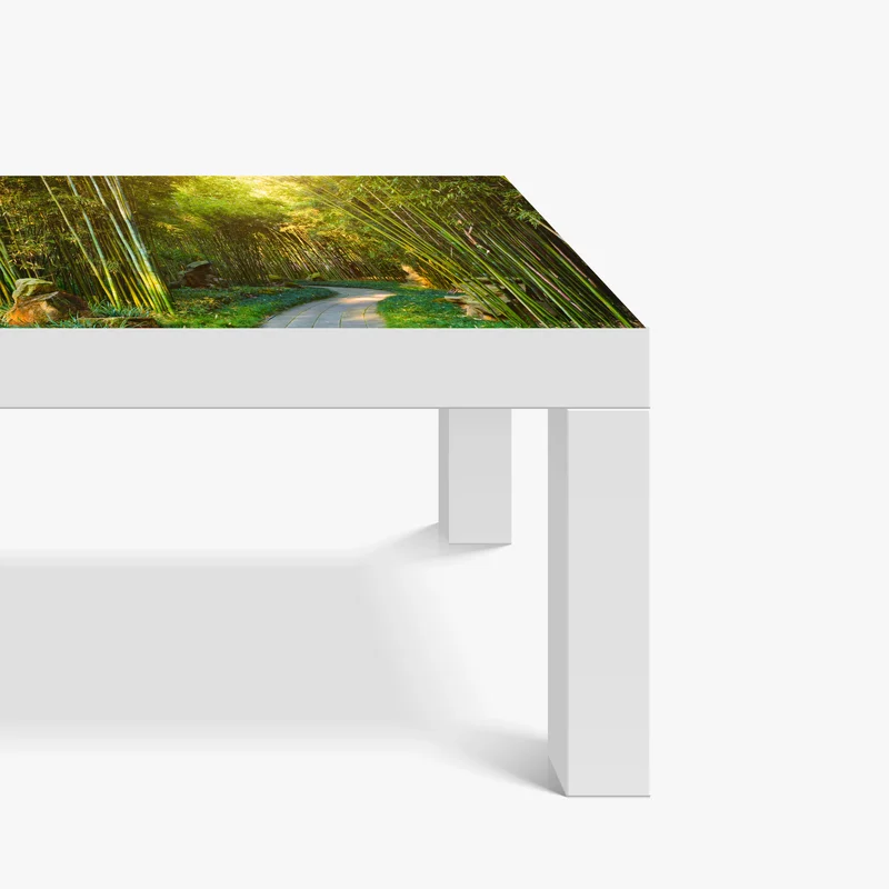 Tischaufkleber und Schreibtischaufkleber ruhiger bambuswald mit pfad