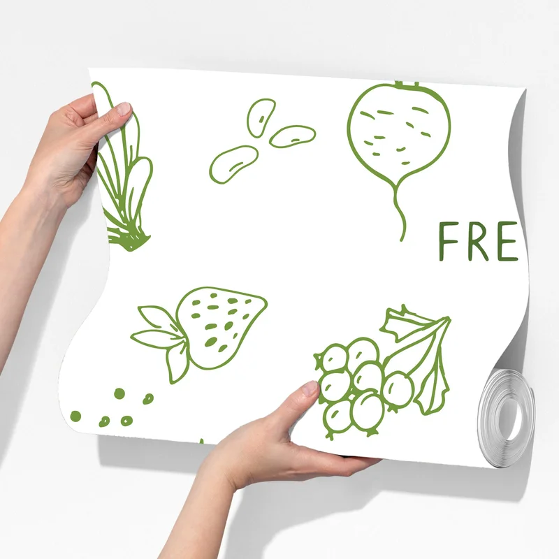 Fototapete handgezeichnetes gemüse- und obstmuster Fototapete handgezeichnetes gemüse- und obstmuster