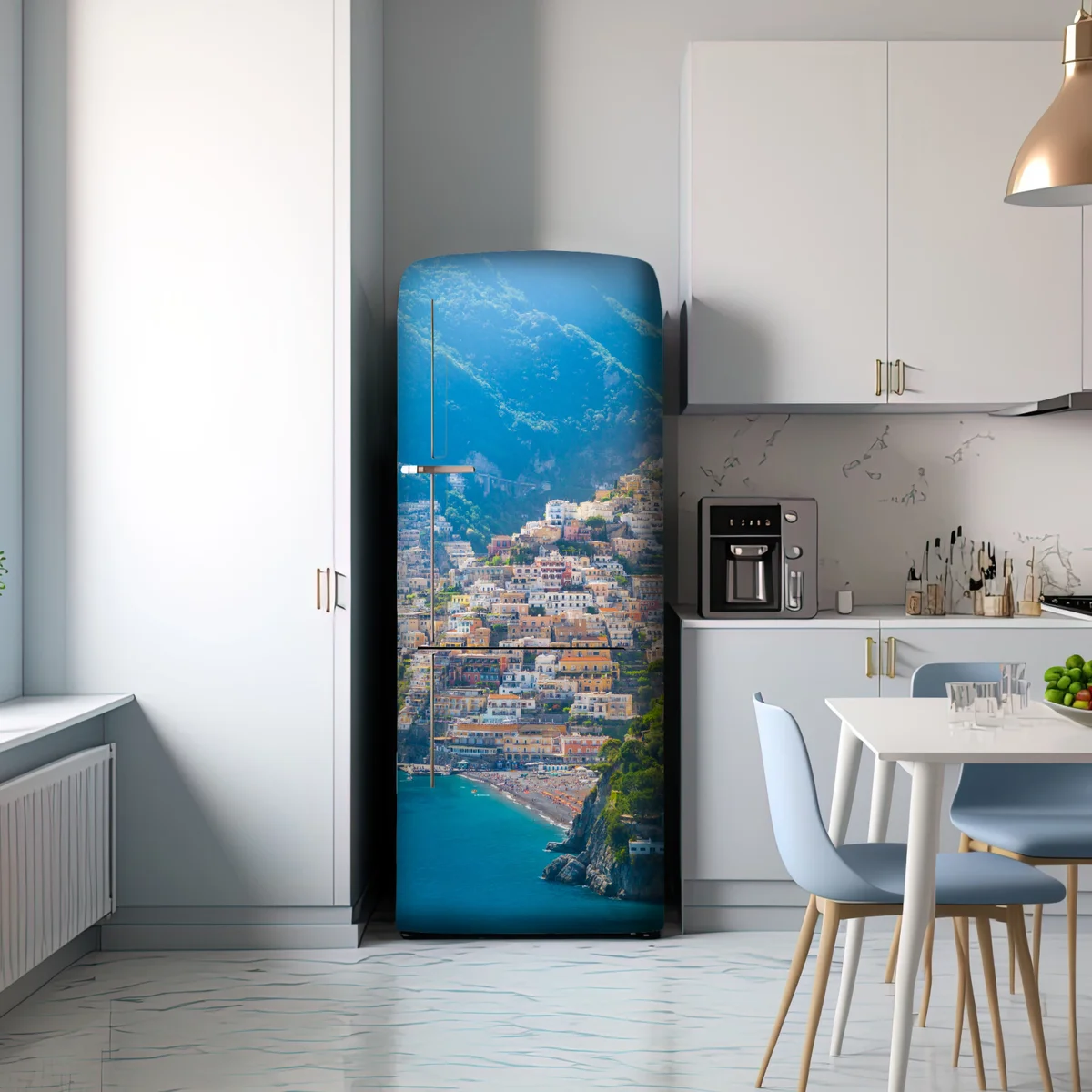 Kühlschrankaufkleber Positano: buntes küstendorf an der Amalfiküste Kühlschrankaufkleber Positano: buntes küstendorf an der Amalfiküste