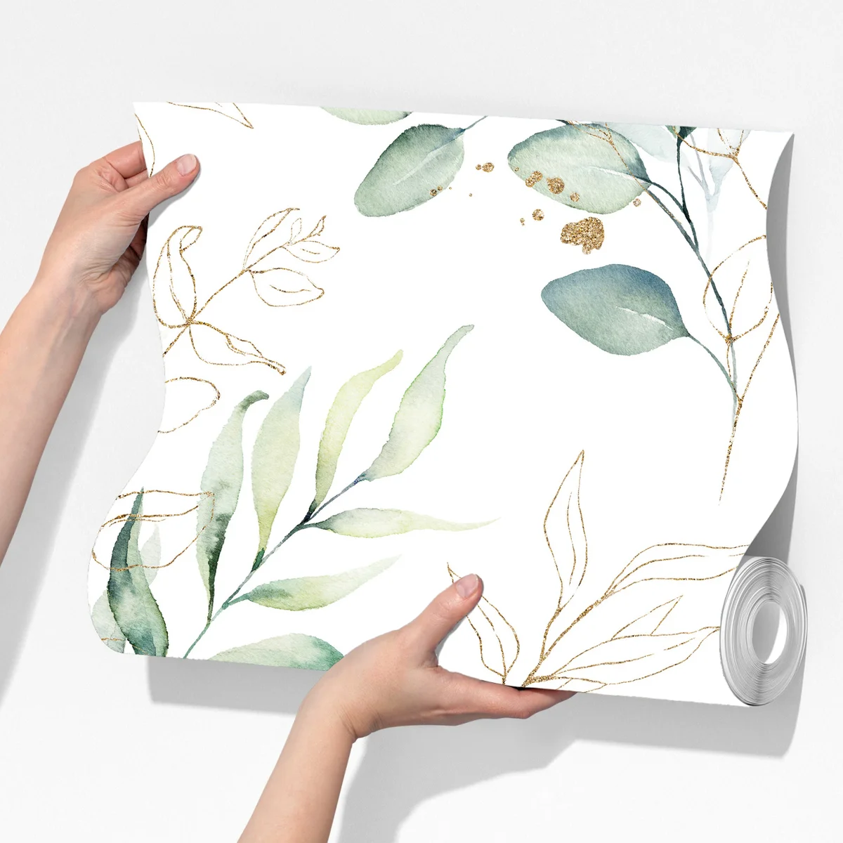 Fototapete sanftes eukalyptus aquarellmuster Fototapete sanftes eukalyptus aquarellmuster