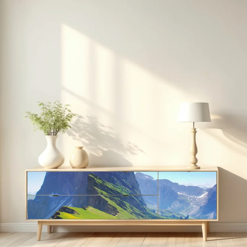 Repositionierbarer Aufkleber majestätische Seceda in den Dolomiten