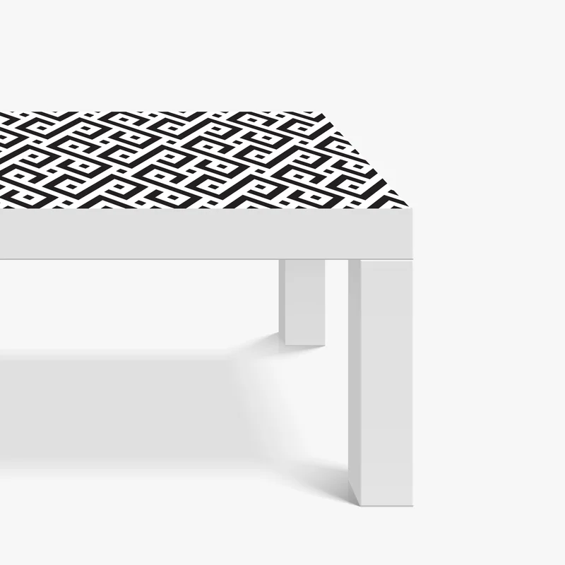 Tischaufkleber und Schreibtischaufkleber zeitloses schwarz-weiß geometrisches muster