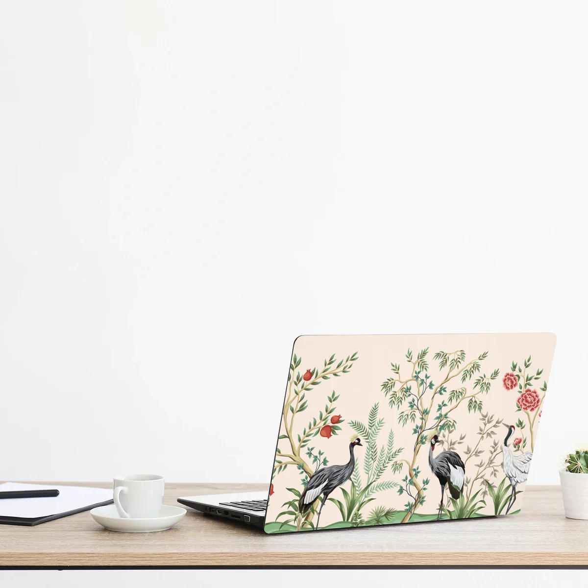 Laptop-Aufkleber orientalischer kranichgarten Laptop-Aufkleber orientalischer kranichgarten