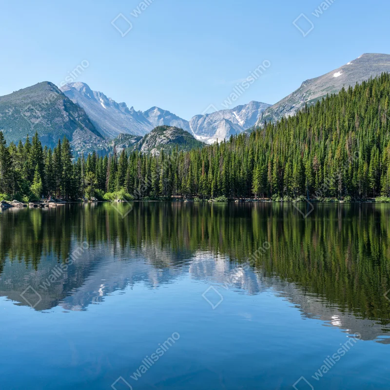 Fensteraufkleber gebirgssee mit spiegelung Fensteraufkleber gebirgssee mit spiegelung