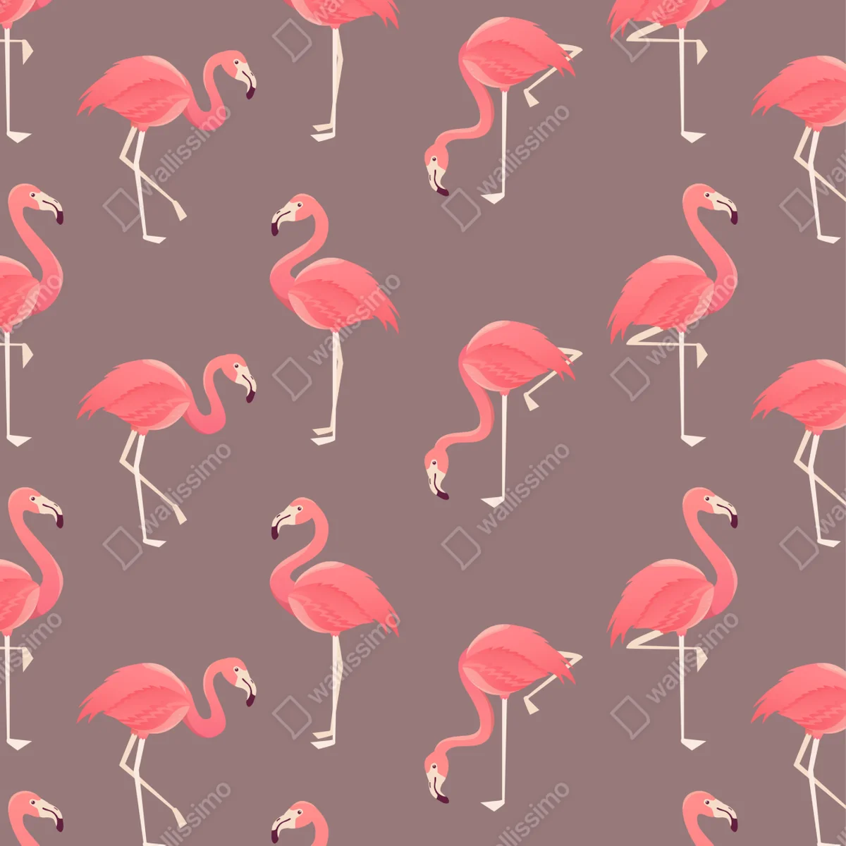 Poster verspieltes rosa flamingo muster • Poster bei Wallnifity® Poster verspieltes rosa flamingo muster • Poster bei Wallnifity®