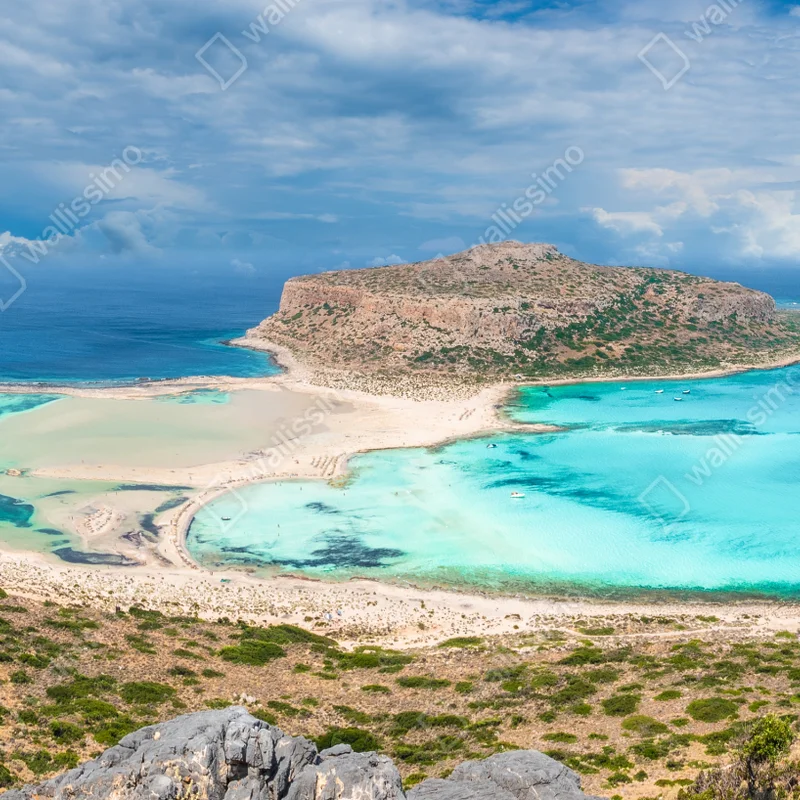 Fototapeta Balos Lagoon, Kreta panoramiczny widok na plażę Fototapeta Balos Lagoon, Kreta panoramiczny widok na plażę
