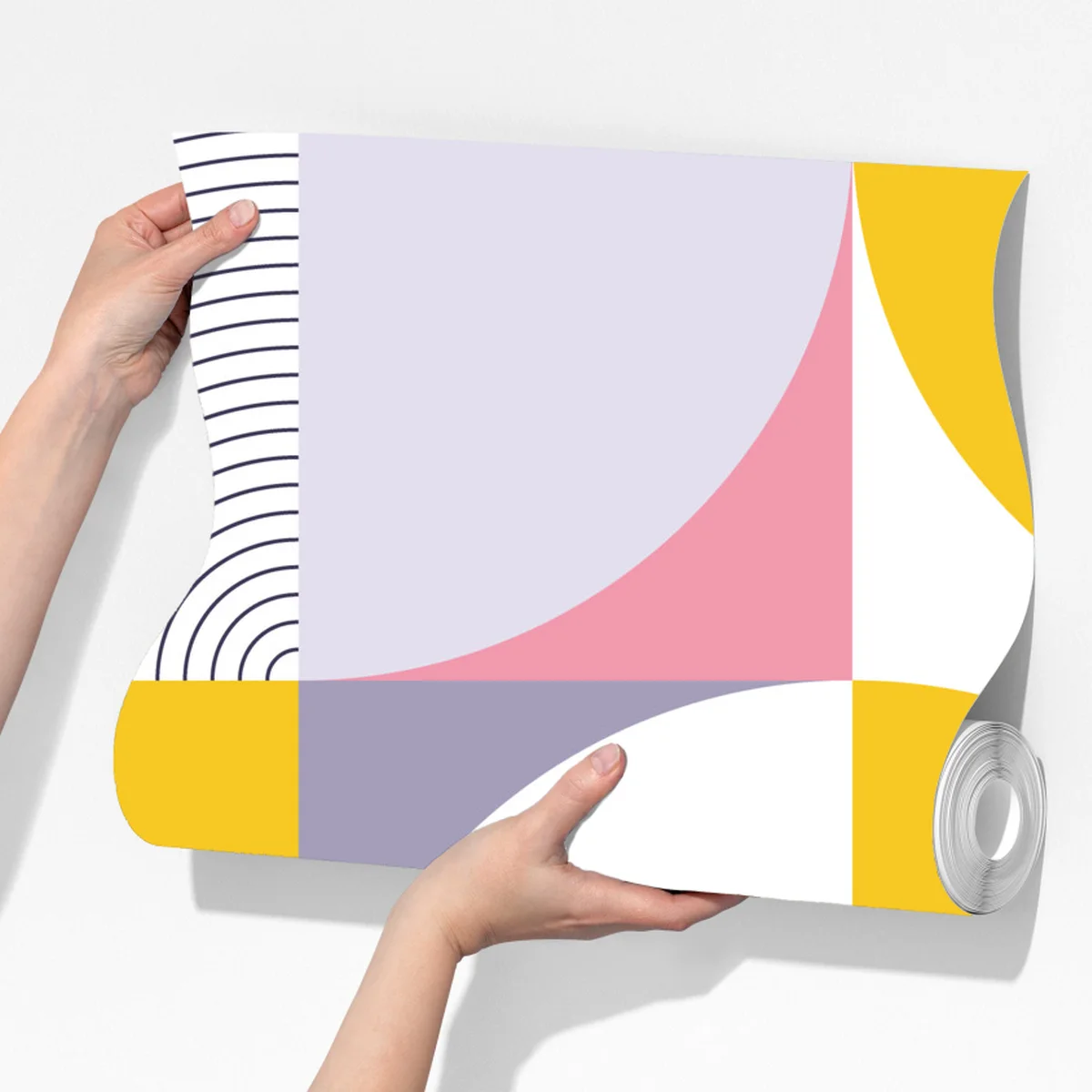 Fototapete pastellfarbenes geometrisches muster mit halbkreisen Fototapete pastellfarbenes geometrisches muster mit halbkreisen