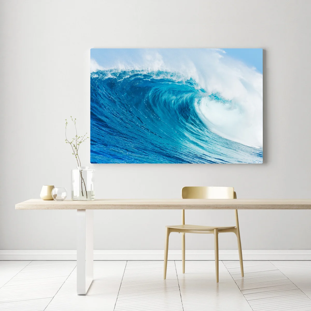 Leinwandbild majestätische blaue ozeanwelle Leinwandbild majestätische blaue ozeanwelle