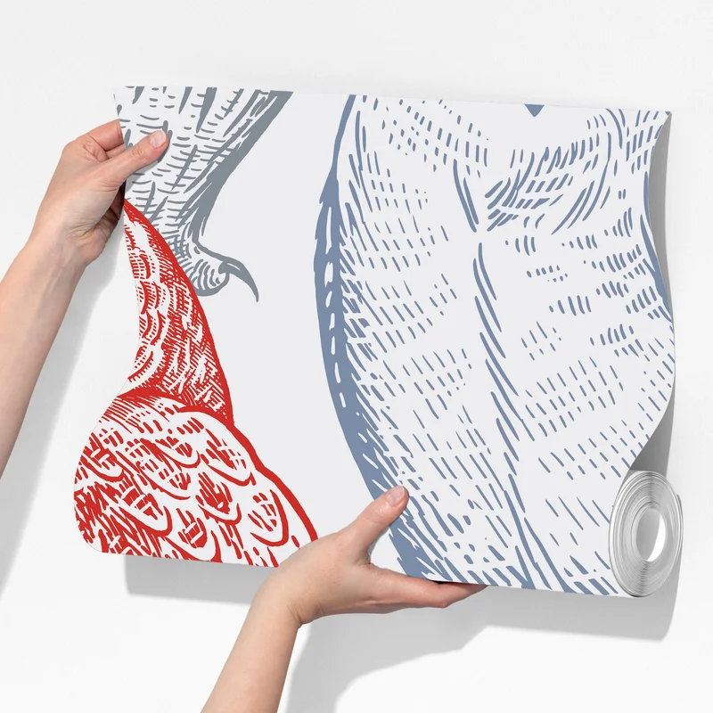 Fototapeta kolorowy wzór z sowami Fototapeta kolorowy wzór z sowami