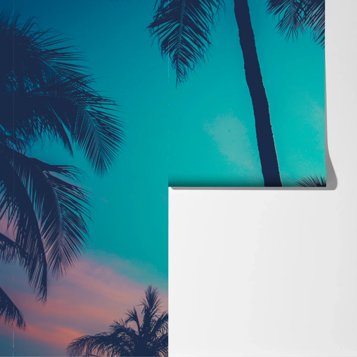 Fototapete vintage palmen auf Hawaii bei sonnenuntergang Fototapete vintage palmen auf Hawaii bei sonnenuntergang