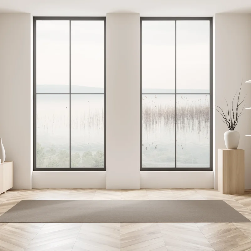 Fensteraufkleber ruhige schilfzone am see