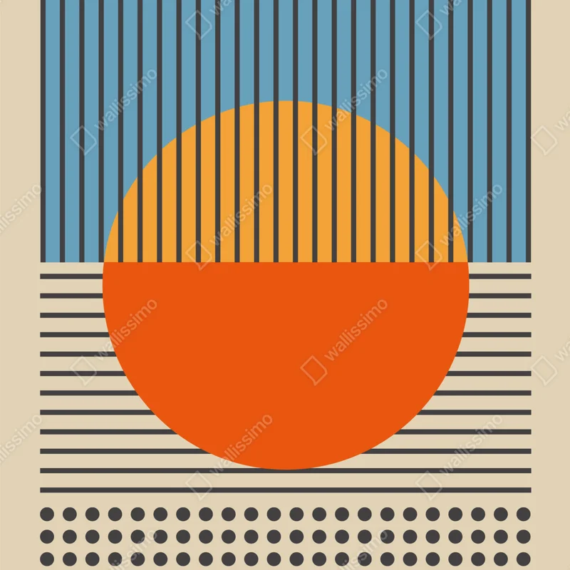 Poster kräftiger geometrischer sonnenuntergang • Poster bei Wallnifity® Poster kräftiger geometrischer sonnenuntergang • Poster bei Wallnifity®
