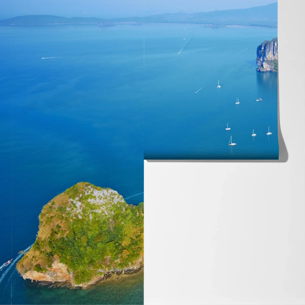 Fototapete türkise insel- und klippenlandschaft Fototapete türkise insel- und klippenlandschaft