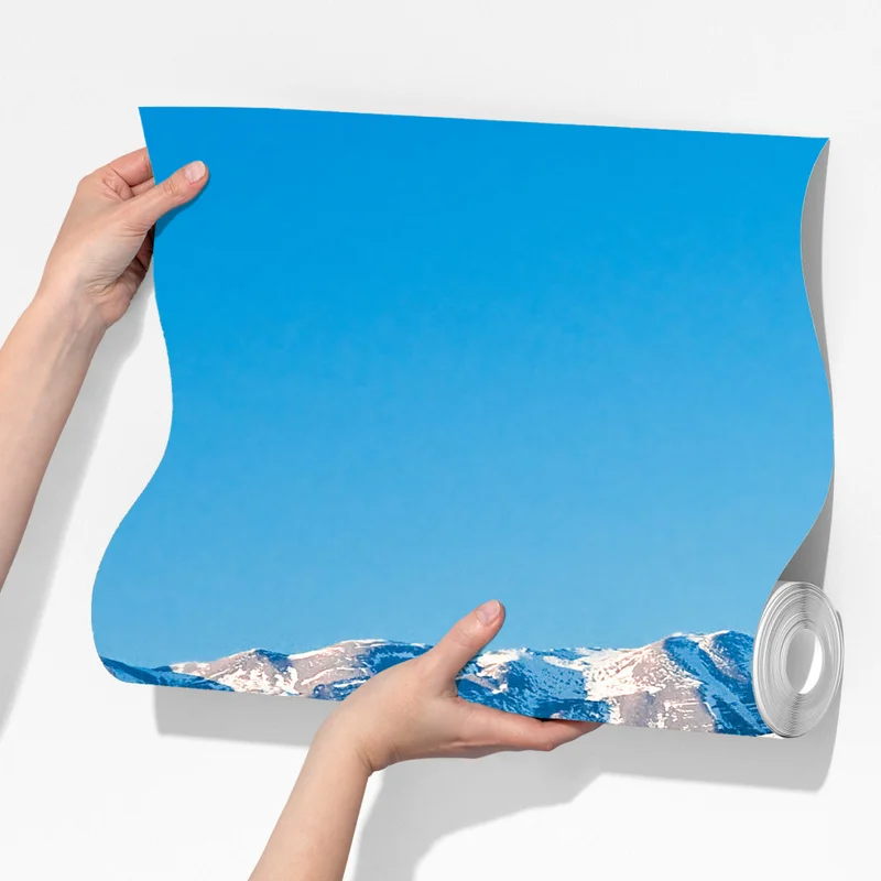 Fototapete sonnenbeschienene wüste mit schneebedeckten bergen Fototapete sonnenbeschienene wüste mit schneebedeckten bergen