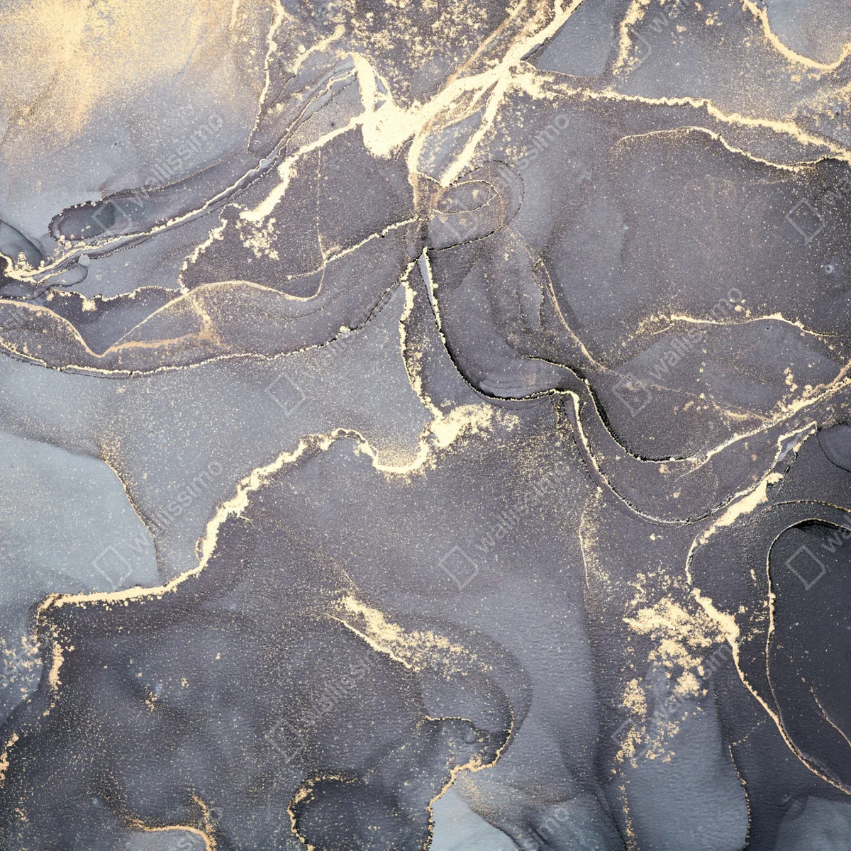 Poster luxuriöse schwarz-gold abstrakte tintenmalerei • Poster bei Wallnifity® Poster luxuriöse schwarz-gold abstrakte tintenmalerei • Poster bei Wallnifity®