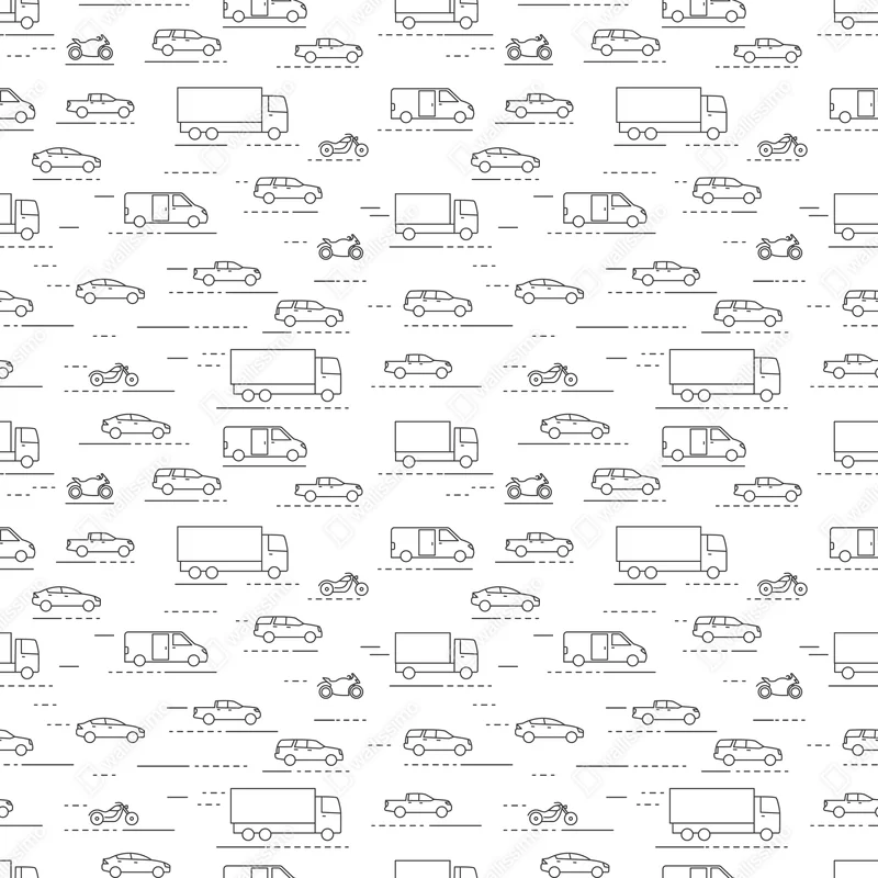 Repositionierbarer Aufkleber monochromes fahrzeugmuster Repositionierbarer Aufkleber monochromes fahrzeugmuster