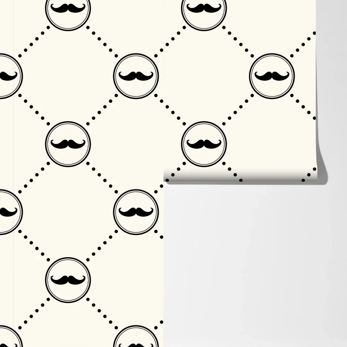 Fototapete verspieltes schnurrbartmuster Fototapete verspieltes schnurrbartmuster