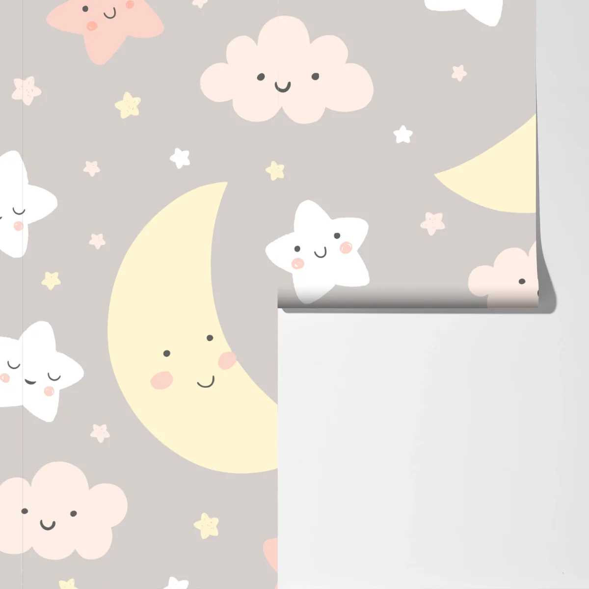 Fototapete schlafender mond und sterne kinderzimmer muster Fototapete schlafender mond und sterne kinderzimmer muster