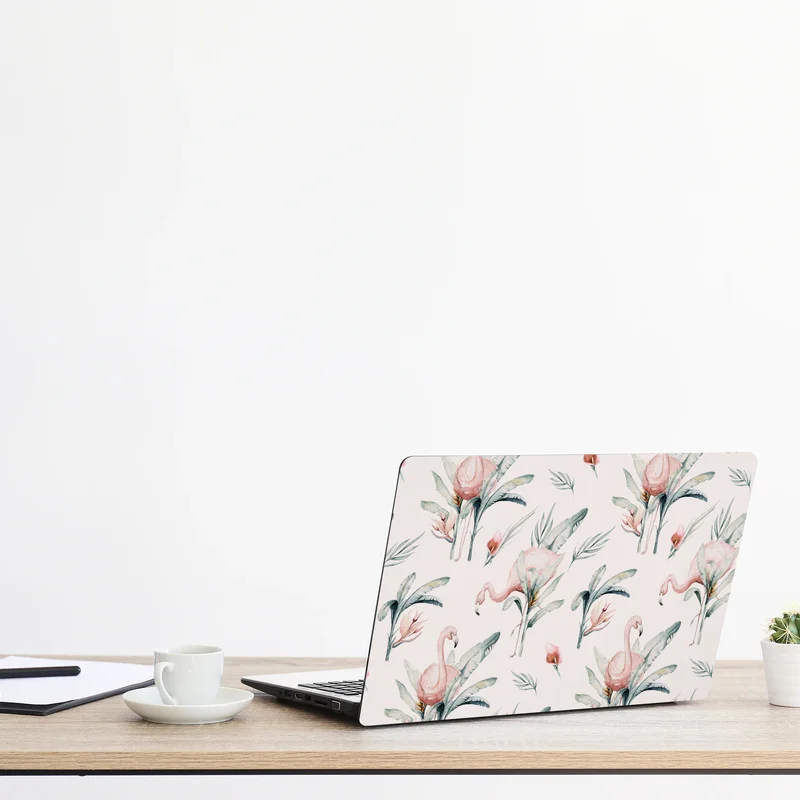 Laptop-Aufkleber aquarell flamingo tropisches muster