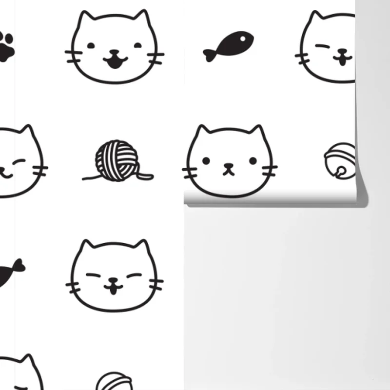 Fototapete verspieltes katzenmuster Fototapete verspieltes katzenmuster