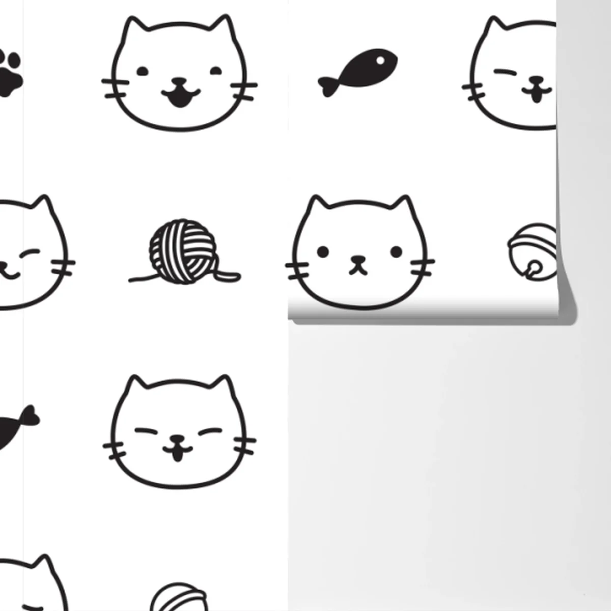 Fototapete verspieltes katzenmuster Fototapete verspieltes katzenmuster