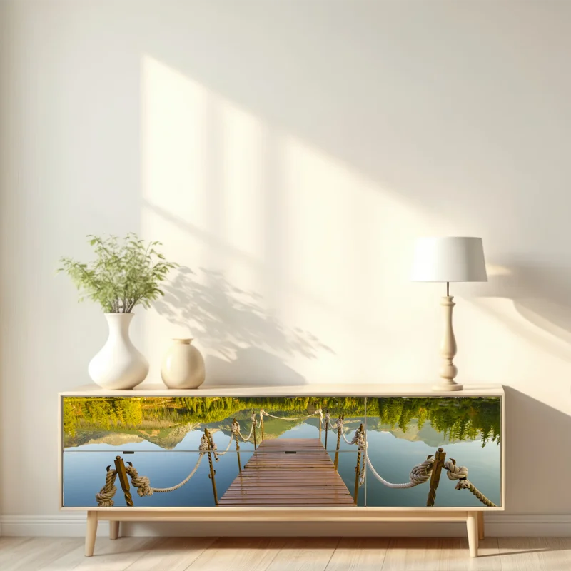 Repositionierbarer Aufkleber steg am see Strbske Pleso