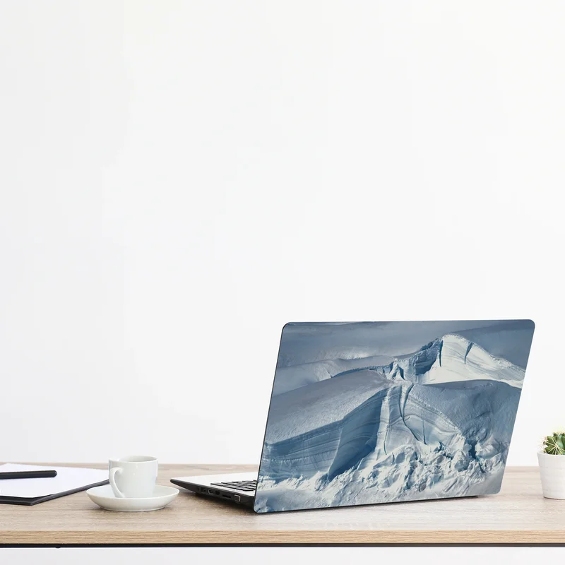 Laptop-Aufkleber gletscherlandschaft mit tiefen spalten