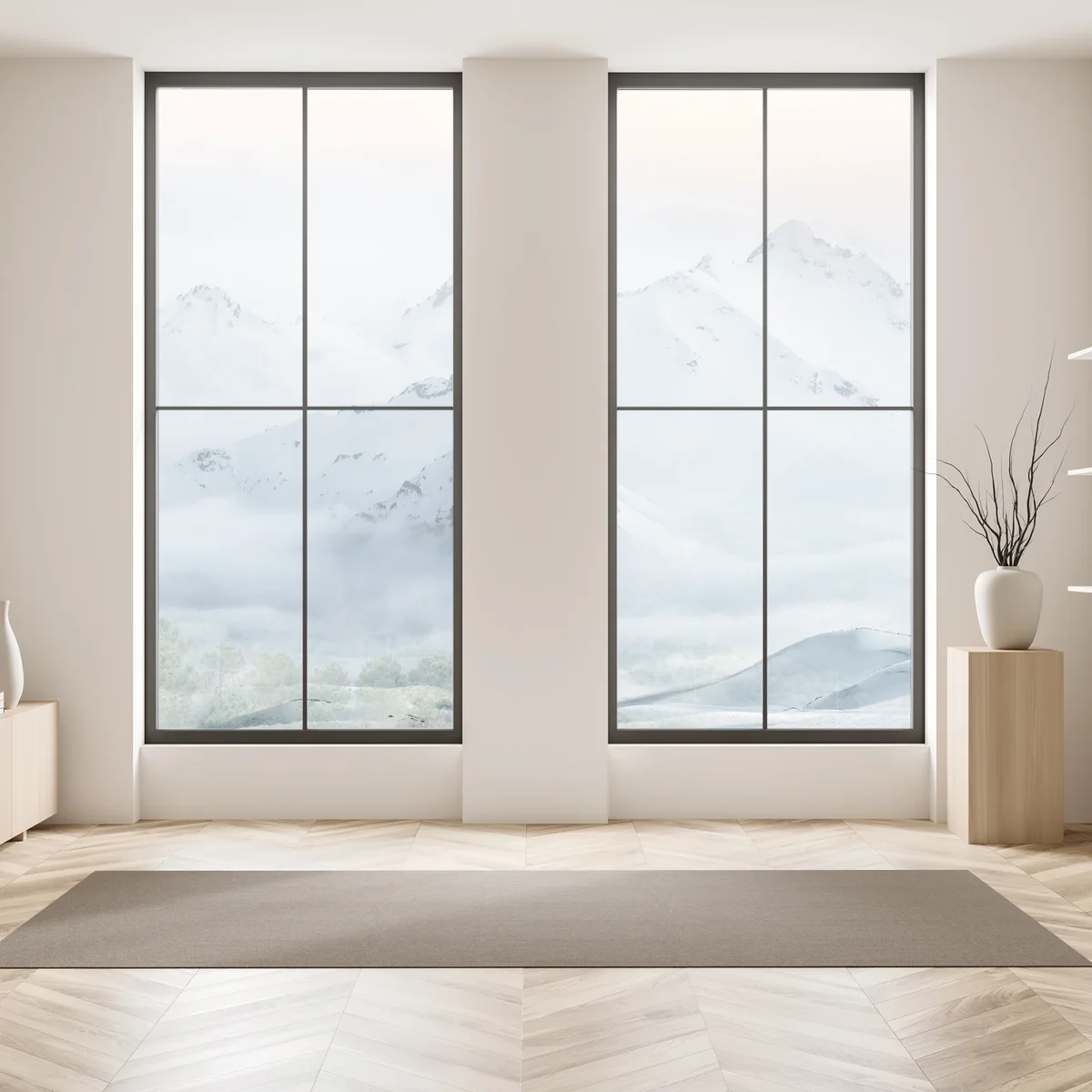 Fensteraufkleber verschneite gipfel des Kaukasus im dämmerlicht Fensteraufkleber verschneite gipfel des Kaukasus im dämmerlicht