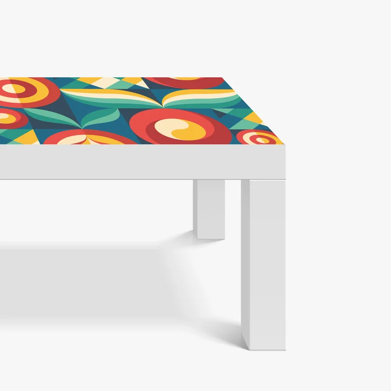 Tischaufkleber und Schreibtischaufkleber lebhaftes geometrisches blumenmuster