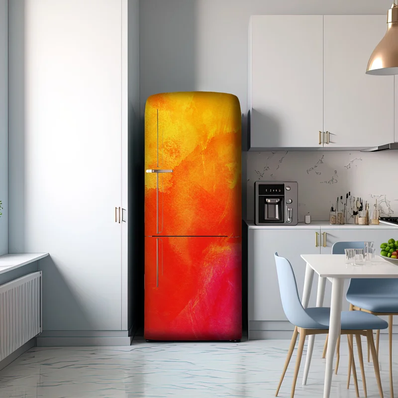 Kühlschrankaufkleber lebendiger oranger abstrakter verlauf