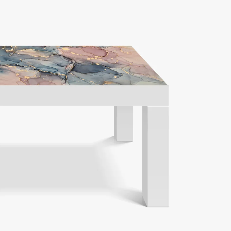 Tischaufkleber und Schreibtischaufkleber zarte pastell-flüssigmarmor mit goldadern