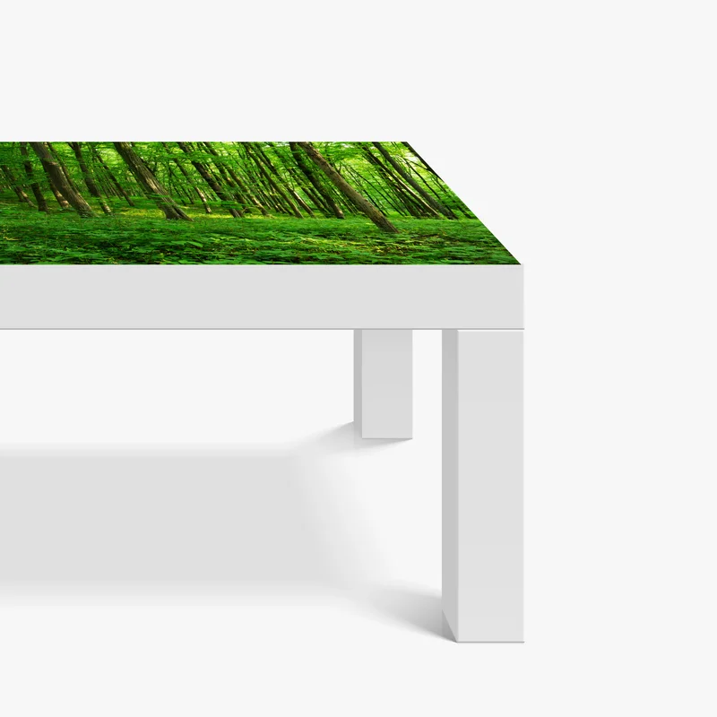 Tischaufkleber und Schreibtischaufkleber sonniger grüner wald im frühling