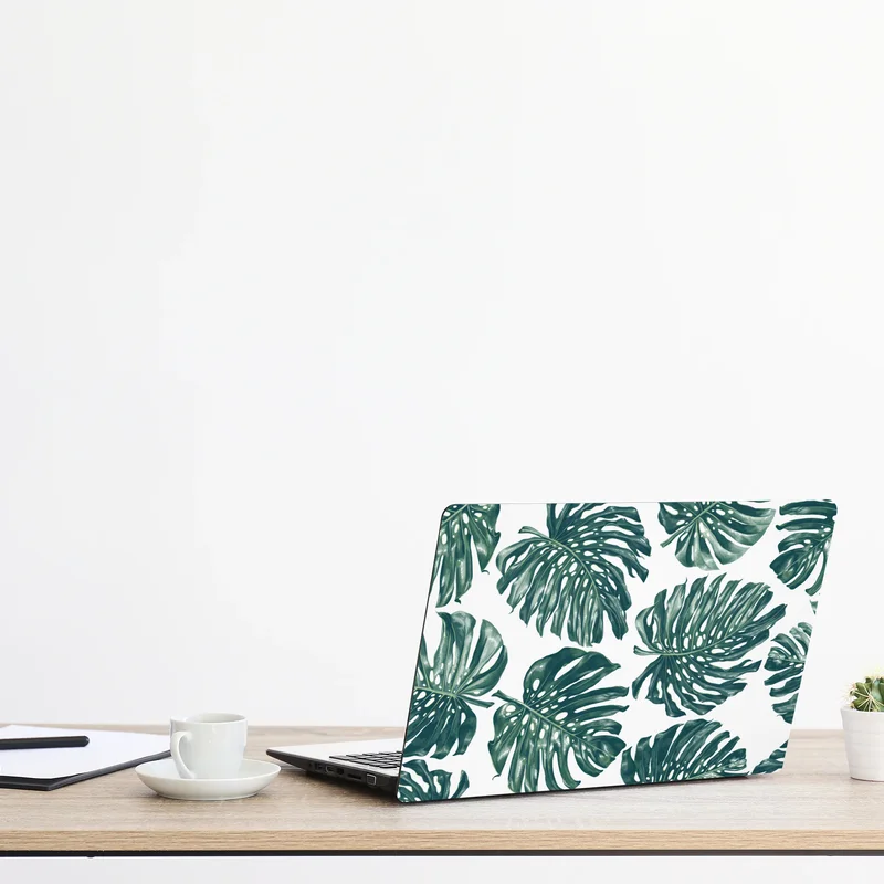 Laptop-Aufkleber monstera blatt botanisches muster