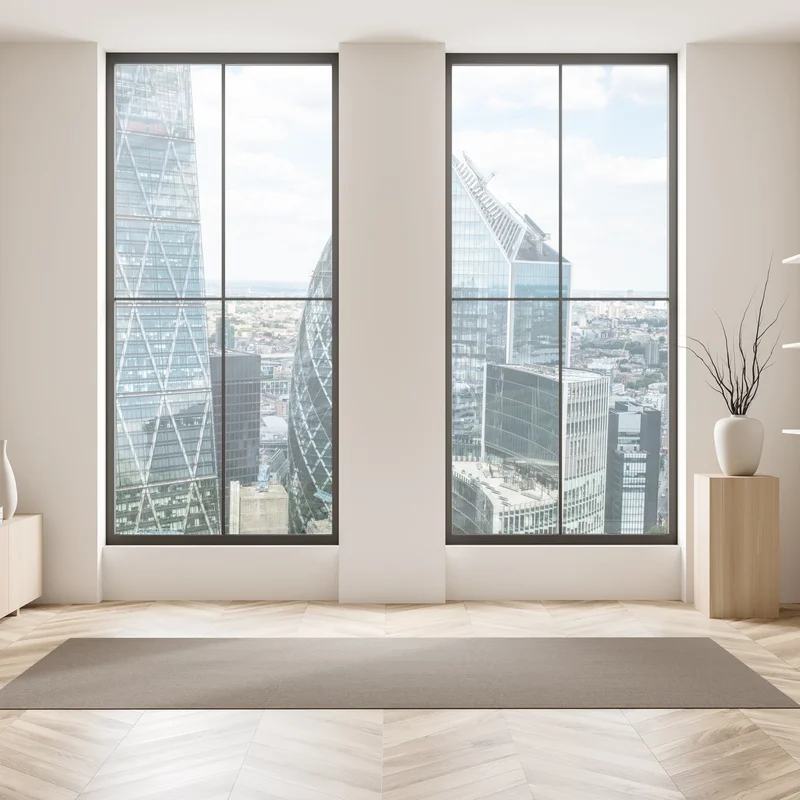 Fensteraufkleber moderne London skyline mit gläsernen wolkenkratzern