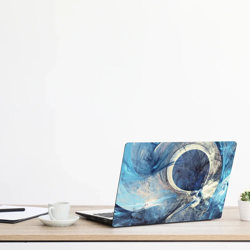 Laptop-Aufkleber blauer fraktalwirbel